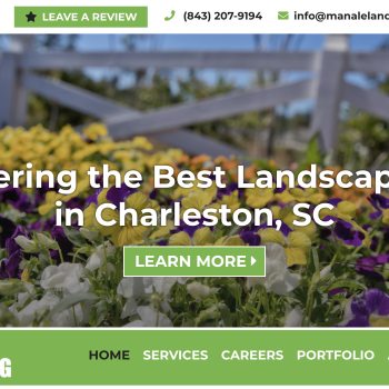 Manale Landscaping: Website Design, Website Development, Website Hosting