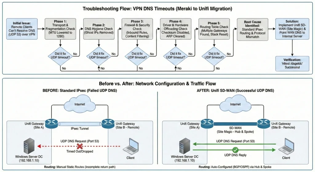 Troubleshooting Flow: VPN DNS Timeouts